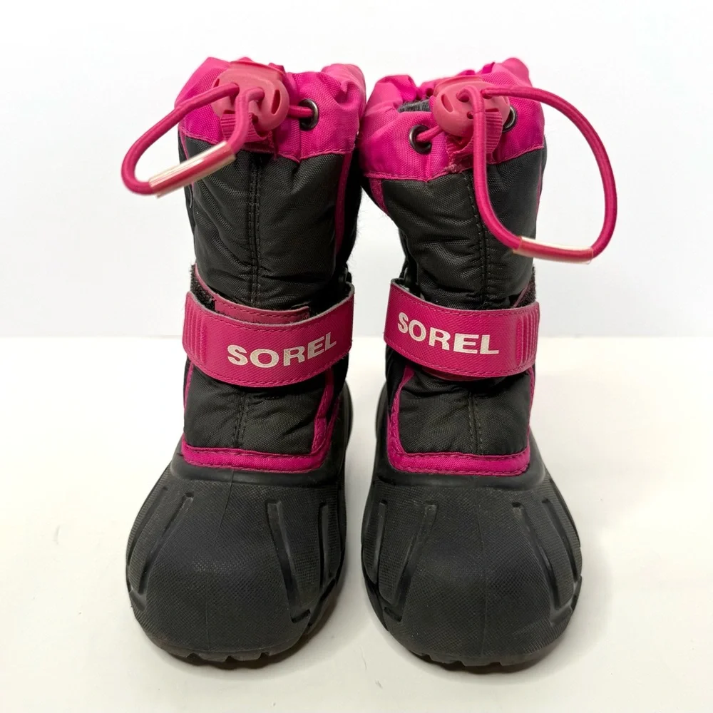 Sorel Black and Pink Flurry Winter Boots